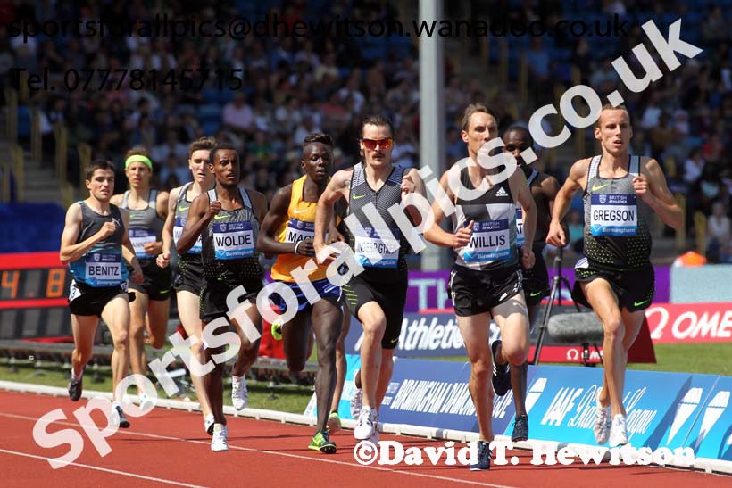 Mens 1500 metres, IAAF Diamond League, Birmingham. Photo: David T. Hewitson/Sports for All Pics